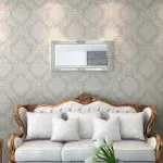 Oglindă verticală în stil baroc, 100 x 50 cm, argintiu
