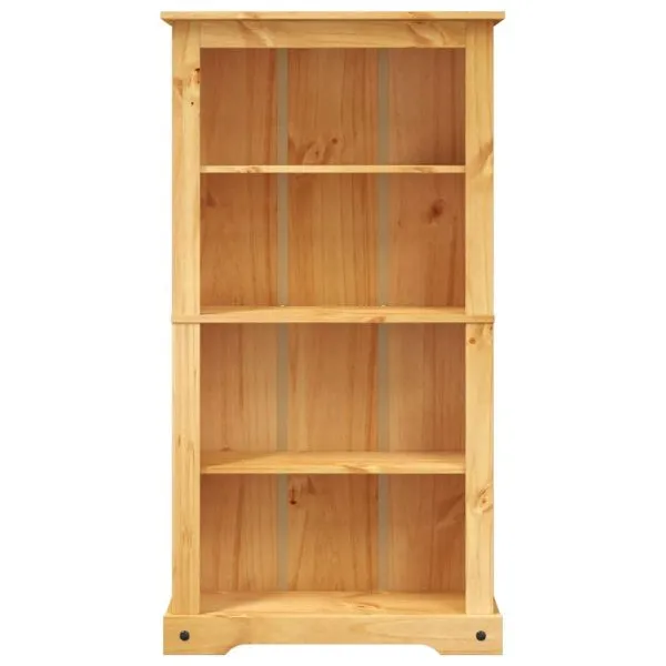 Bibliotecă 4 rafturi pin, stil mexican Corona 80x29x150 cm