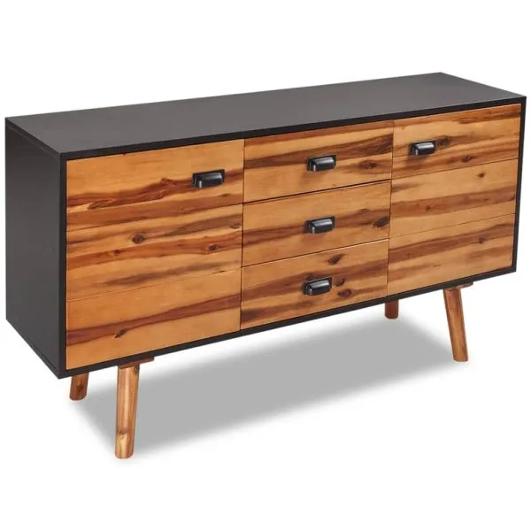 Dulap, 115x35x70 cm, lemn masiv de acacia