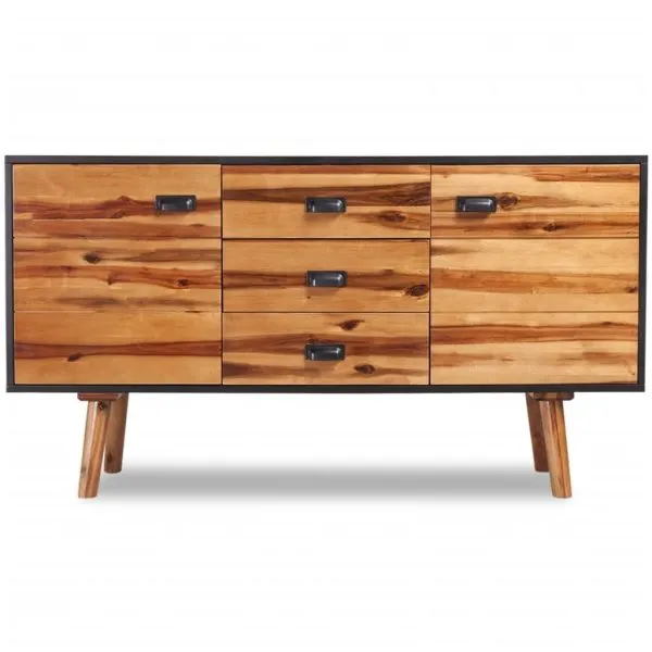Dulap, 115x35x70 cm, lemn masiv de acacia