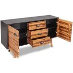 Dulap, 115x35x70 cm, lemn masiv de acacia