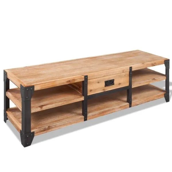 Comodă TV din lemn masiv de acacia 140 x 40 x 45 cm
