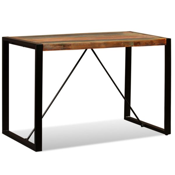 Masă de bucătărie, 120 cm, lemn masiv reciclat