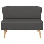 Canapea din material textil, 117 x 55,5 x 77 cm, gri închis