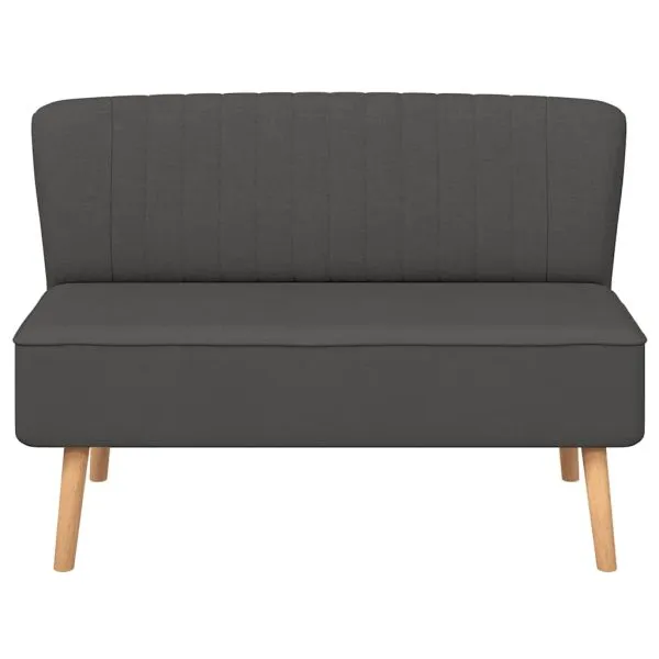 Canapea din material textil, 117 x 55,5 x 77 cm, gri închis
