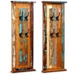Cuier, 2 buc., 38×100 cm, lemn masiv reciclat