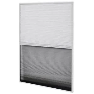 Ecran insecte pentru ferestre, cu umbrar, aluminiu, 80×120 cm