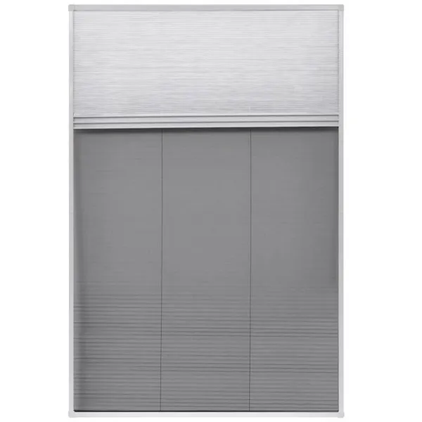 Ecran insecte pentru ferestre, cu umbrar, aluminiu, 80×120 cm