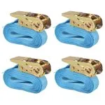 Chingi fixare cu clichet 4 buc, 0,8 tone, 6 m x 25 mm, albastru