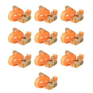 Chingi fixare cu clichet, 10 buc, 0,4 tone, 6mx25mm, portocaliu