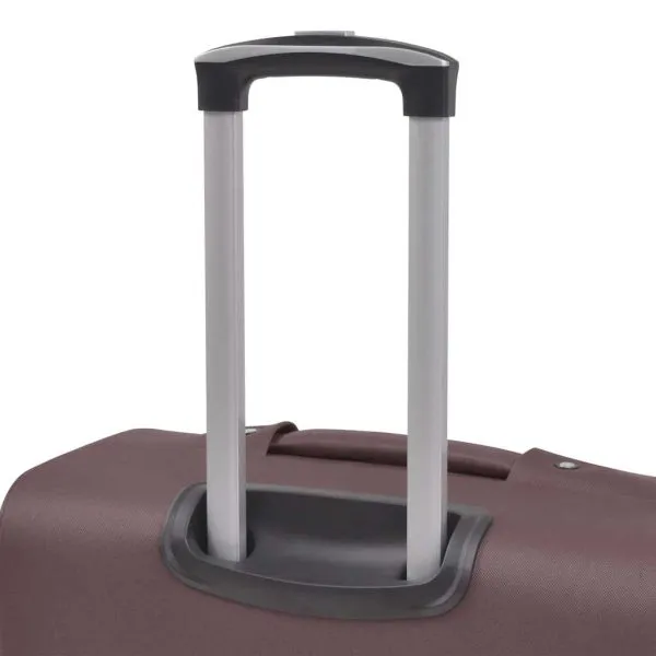 Set trolere din material textil, 3 piese, cafeniu