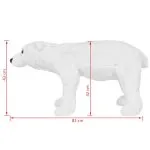 Urs polar din pluș de jucărie în picioare, alb, XXL