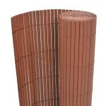 Gard de grădină cu două fețe, maro, 90 x 300 cm, PVC