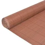 Gard de grădină cu două fețe, maro, 90 x 300 cm, PVC