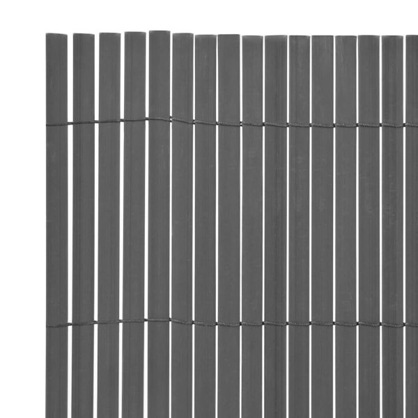 Gard pentru grădină cu două fețe, gri, 150 x 500 cm, PVC