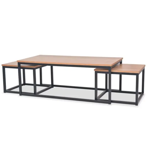 Set de măsuțe de cafea, 3 piese, frasin