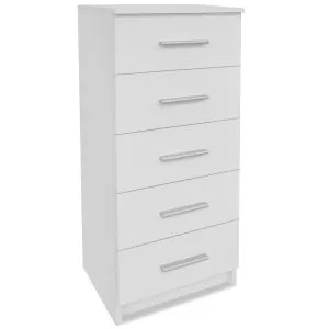 Comodă înaltă cu sertare din PAL 41x35x106 cm Alb