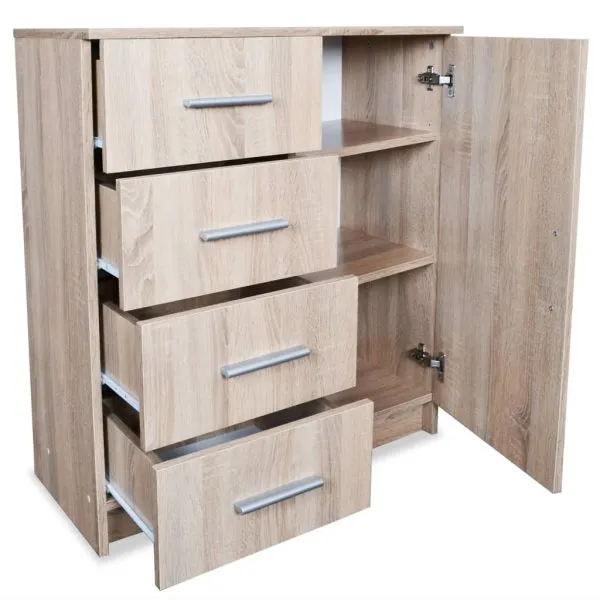 Dulap, stejar, 79x35x88 cm, lemn prelucrat