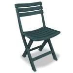 Set mobilier bistro pliabil, 3 piese, verde, plastic