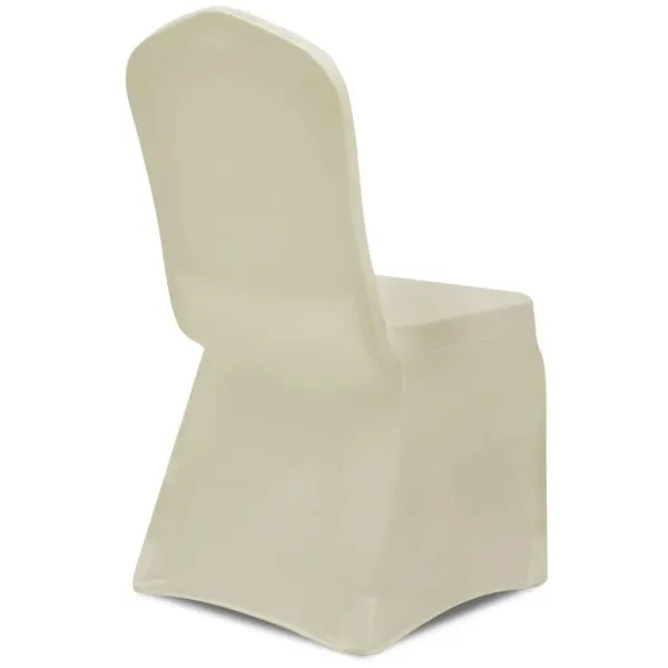 Huse elastice pentru scaun, 100 buc., crem