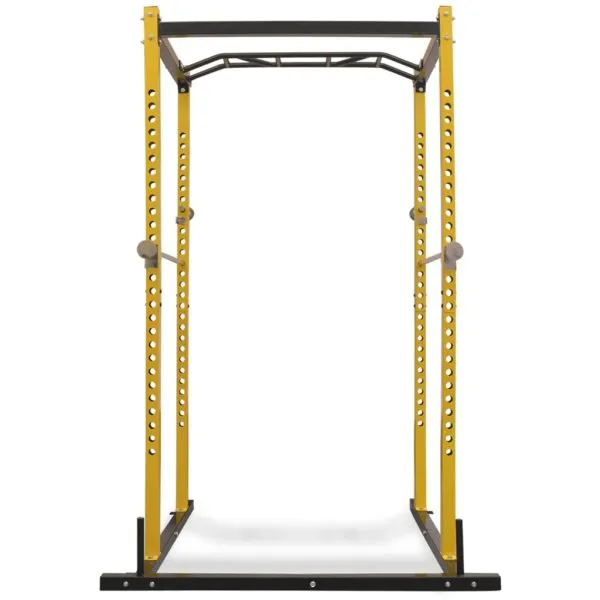 Cadru metalic exerciții forță, 140x145x214 cm, galben și negru