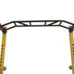 Cadru metalic exerciții forță, 140x145x214 cm, galben și negru