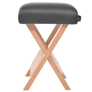 Taburet pliabil de masaj cu șezut gros de 12 cm, negru