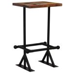 Masă de bar, multicolor, 60 x 60 x 107 cm, lemn masiv reciclat