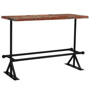 Set mobilier de bar, 7 piese, multicolor, lemn masiv reciclat