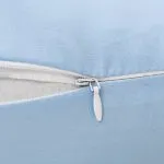 Pernă de sarcină în formă de J, albastru, 54x(36-43) cm