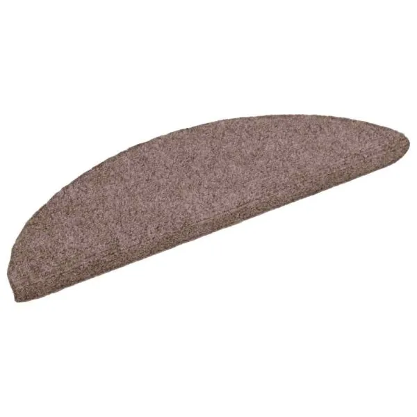 Covorașe autocolante de scări, 15 buc, 56x17x3 cm, cremă