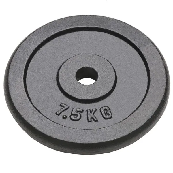 Plăci de greutate, 4 buc., 4×7,5 kg, fontă