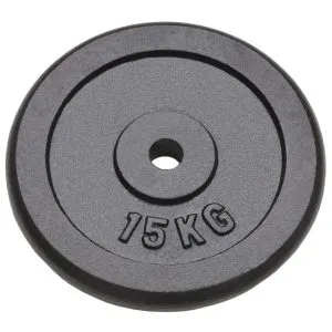 Plăci de greutate, 2 buc., 2×15 kg, fontă