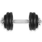 Set de gantere, 18 piese, 30 kg, fontă