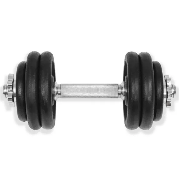 Set de gantere, 18 piese, 30 kg, fontă