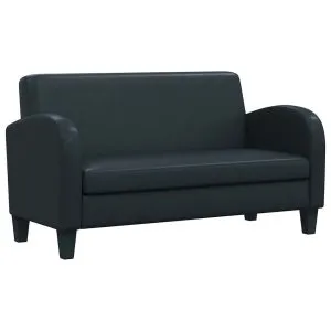 Canapea cu 2 locuri Piele artificială Negru
