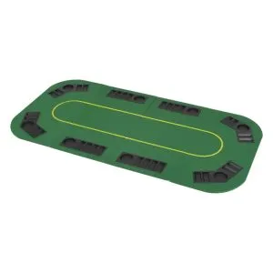 Blat masă poker 8 jucători, pliabil în 4, dreptunghiular, verde