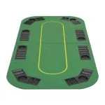 Blat masă poker 8 jucători, pliabil în 4, dreptunghiular, verde
