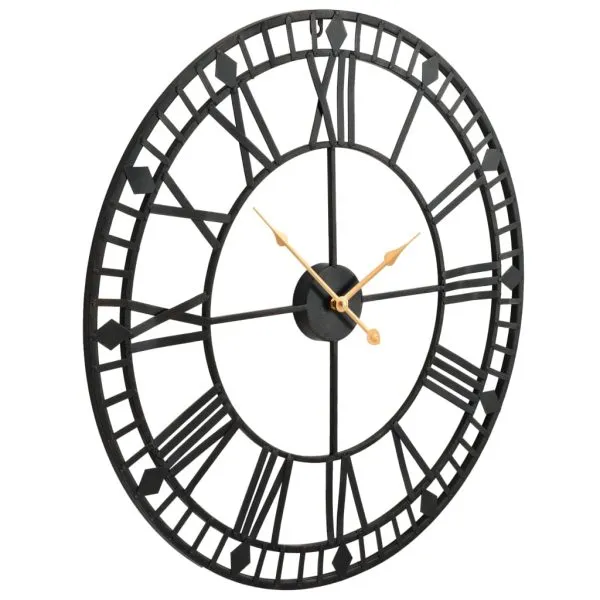 Ceas de perete vintage, cu cuarț, mecanism metal, 60 cm, XXL
