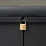 Dulap de depozitare pentru grădină, cu 2 rafturi, negru