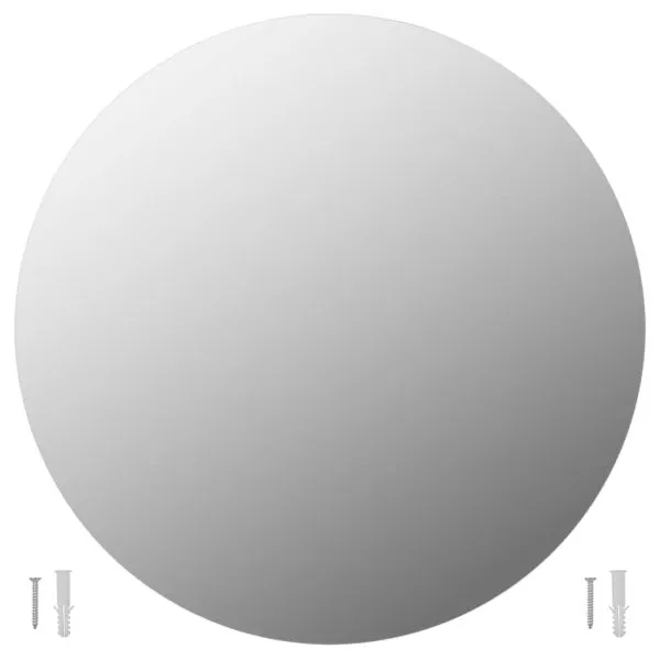 Oglindă de perete, 50 cm, sticlă, rotundă
