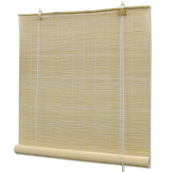 Jaluzea tip rulou, natural, 150×160 cm, bambus