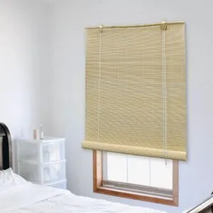 Jaluzea tip rulou, natural, 150×160 cm, bambus
