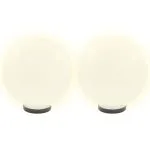 Lămpi bol cu LED, 2 buc, sferice, 30 cm, PMMA