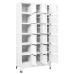 Dulap vestiar cu 18 compartimente, 90x40x180 cm, metal