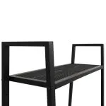 Bibliotecă tip scară, 4 trepte, metal, negru