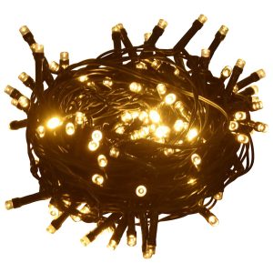 Instalație lumini 1000 LED-uri 100 m 8 efecte de lumină IP44 alb cald