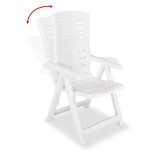 Set mobilier de exterior, 7 piese, alb, plastic