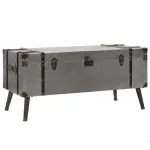 Masă de cafea, MDF și aluminiu, 102x51x47,5 cm