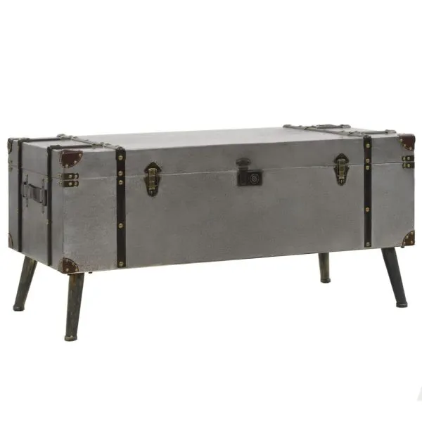 Masă de cafea, MDF și aluminiu, 102x51x47,5 cm